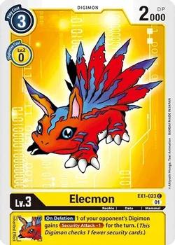 2021 Digimon Classic Collection #EX1-023 Elecmon Front