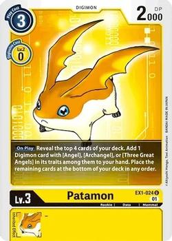 2021 Digimon Classic Collection #EX1-024 Patamon Front