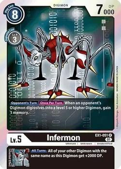 2021 Digimon Classic Collection #EX1-051 Infermon Front