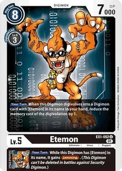 2021 Digimon Classic Collection #EX1-052 Etemon Front