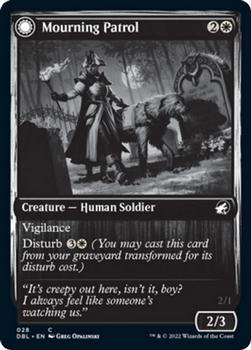 2021 Magic The Gathering Innistrad: Double Feature #28 Mourning Patrol // Morning Apparition Front