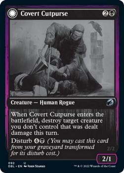 2021 Magic The Gathering Innistrad: Double Feature #92 Covert Cutpurse // Covetous Geist Front
