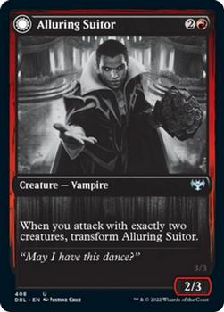 2021 Magic The Gathering Innistrad: Double Feature #408 Alluring Suitor // Deadly Dancer Front