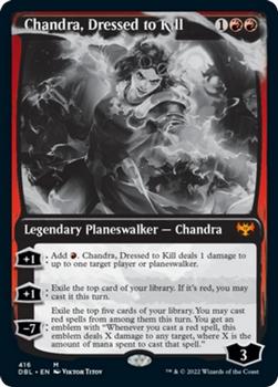 2021 Magic The Gathering Innistrad: Double Feature #416 Chandra, Dressed to Kill Front