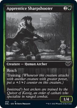 2021 Magic The Gathering Innistrad: Double Feature #452 Apprentice Sharpshooter Front