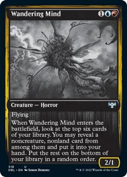 2021 Magic The Gathering Innistrad: Double Feature #518 Wandering Mind Front