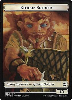 2021 Magic the Gathering Kaldheim Commander - Double Sided Tokens #002/008 / 003/008 Kithkin Soldier / Pegasus Front