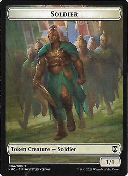 2021 Magic the Gathering Kaldheim Commander - Double Sided Tokens #004/008 / 005/023 Soldier / Bird Front