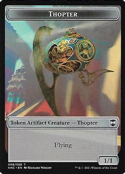 2021 Magic the Gathering Kaldheim Commander - Double Sided Tokens #008/008 / 011/023 Thopter / Dragon Front