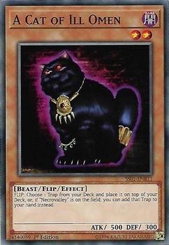 2019 Yu-Gi-Oh! Speed Duel Starter Deck: Destiny Masters English 1st Edition #SS01-ENB11 A Cat of Ill Omen Front