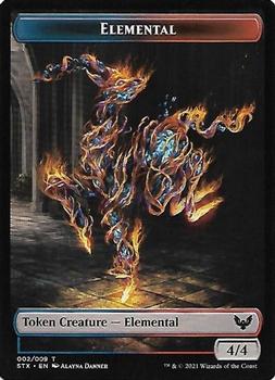 2021 Magic The Gathering Strixhaven: School of Mages - Double Sided Tokens #002 / 006 Elemental / Spirit Front