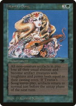 1994 Magic the Gathering Antiquities (DUPLICATED, TO BE DELETED) #35 Titania's Song Front
