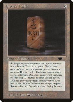 1994 Magic the Gathering Antiquities (DUPLICATED, TO BE DELETED) #42 Bronze Tablet Front