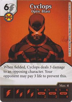 2014 Dice Masters: Marvel Uncanny X-men #4 Cyclops: Optic Blast Front