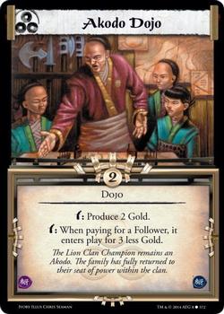 2014 Legend of the Five Rings Ivory Edition #8 Akodo Dojo Front