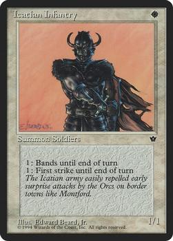 1994 Magic the Gathering Fallen Empires (DUPLICATED, TO BE DELETED) #NNO Icatian Infantry Front