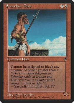 1994 Magic the Gathering Fallen Empires (DUPLICATED, TO BE DELETED) #NNO Brassclaw Orcs Front
