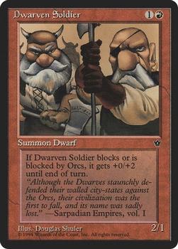 1994 Magic the Gathering Fallen Empires (DUPLICATED, TO BE DELETED) #NNO Dwarven Soldier Front