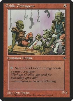 1994 Magic the Gathering Fallen Empires (DUPLICATED, TO BE DELETED) #NNO Goblin Chirurgeon Front