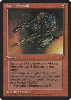 1994 Magic the Gathering Fallen Empires (DUPLICATED, TO BE DELETED) #NNO Goblin Grenade Front