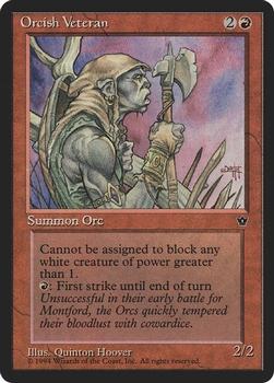 1994 Magic the Gathering Fallen Empires (DUPLICATED, TO BE DELETED) #NNO Orcish Veteran Front