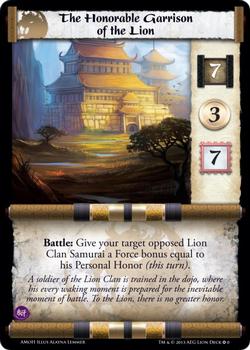 2013 Legend of the Five Rings A Matter of Honor #0 The Honorable Garrison of the Lion (1) Front