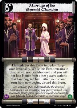 2013 Legend of the Five Rings Aftermath #6 Marriage of the Emerald Champion Front