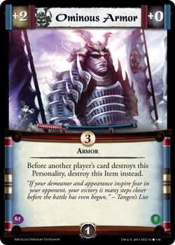 2013 Legend of the Five Rings Aftermath #92 Ominous Armor Front