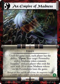 2013 Legend of the Five Rings Coils of Madness #4 An Empire of Madness Front