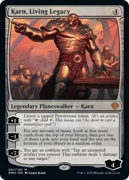 2022 Magic The Gathering Dominaria United #001 Karn, Living Legacy Front