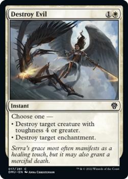 2022 Magic The Gathering Dominaria United #017 Destroy Evil Front