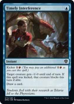 2022 Magic The Gathering Dominaria United #070 Timely Interference Front