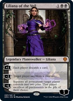 2022 Magic The Gathering Dominaria United #097 Liliana of the Veil Front