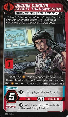 2021 G.I. Joe Deck-Building Game - Mission Cards #NNO Decode Cobra's Secret Transmission Front