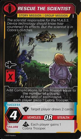 2021 G.I. Joe Deck-Building Game - Mission Cards #NNO Rescue The Scientist Front