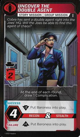2021 G.I. Joe Deck-Building Game - Mission Cards #NNO Uncover The Double Agent Front