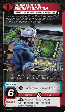 2021 G.I. Joe Deck-Building Game - Mission Cards #NNO Scan For The Secret Location Front