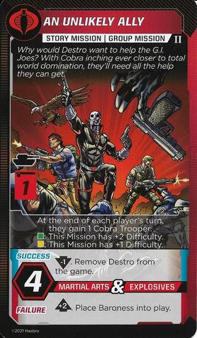2021 G.I. Joe Deck-Building Game - Mission Cards #NNO An Unlikely Ally Front
