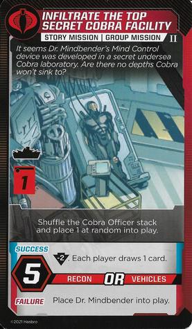 2021 G.I. Joe Deck-Building Game - Mission Cards #NNO Infiltrate The Top Secret Cobra Facility Front