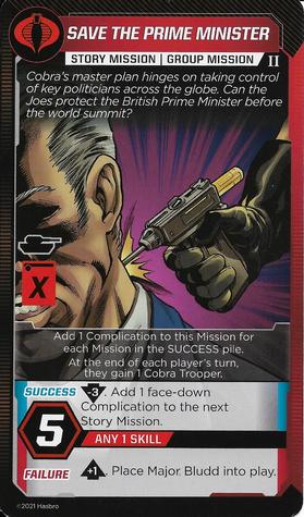 2021 G.I. Joe Deck-Building Game - Mission Cards #NNO Save The Prime Minister Front