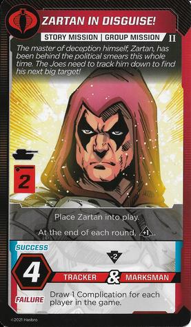 2021 G.I. Joe Deck-Building Game - Mission Cards #NNO Zartan in Disguise! Front