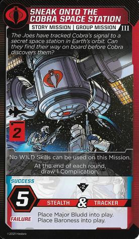 2021 G.I. Joe Deck-Building Game - Mission Cards #NNO Sneak Onto The Cobra Space Station Front