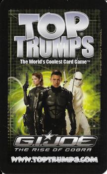 2009 Top Trumps Specials G.I. Joe The Rise of Cobra - Regular Issue #NNO Accelerator Suit Back