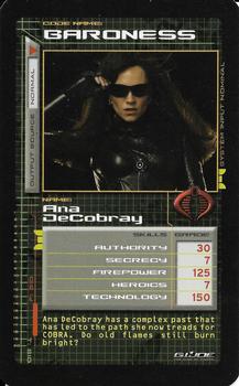 2009 Top Trumps Specials G.I. Joe The Rise of Cobra - Regular Issue #NNO Baroness Front