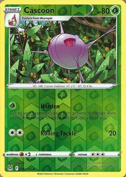 2022 Pokemon Sword & Shield Lost Origin - Reverse Holo #009/196 Cascoon Front