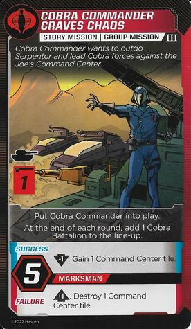 2022 G.I. Joe: Shadow Of The Serpent - Missions #NNO Cobra Commander Craves Chaos Front