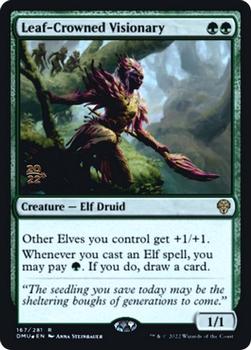 2022 Magic The Gathering Dominaria United - Promos #167s Leaf-Crowned Visionary Front