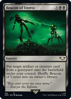 2022 Magic The Gathering Warhammer 40,000 #194 Beacon of Unrest Front