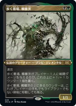 2022 Magic: The Gathering Double Masters Japanese #540 歩く墓場、髑髏茨 Front