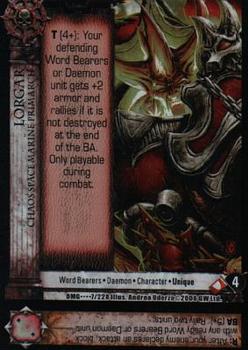 2006 Warhammer 40,000 TCG: Damnation's Gate #007/228 Lorgar Front